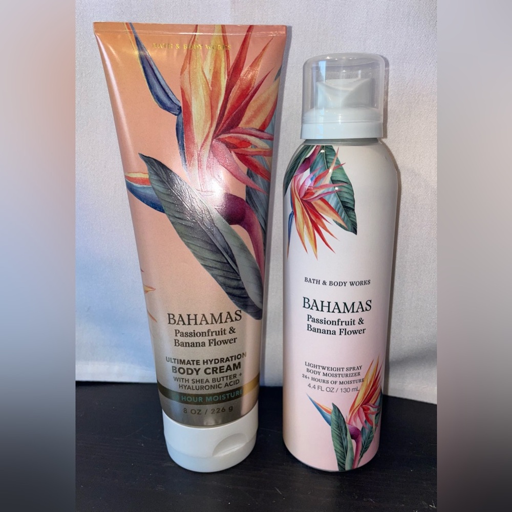 New Bath & Body Works Bahamas Passionfruit & Banana Flower Set